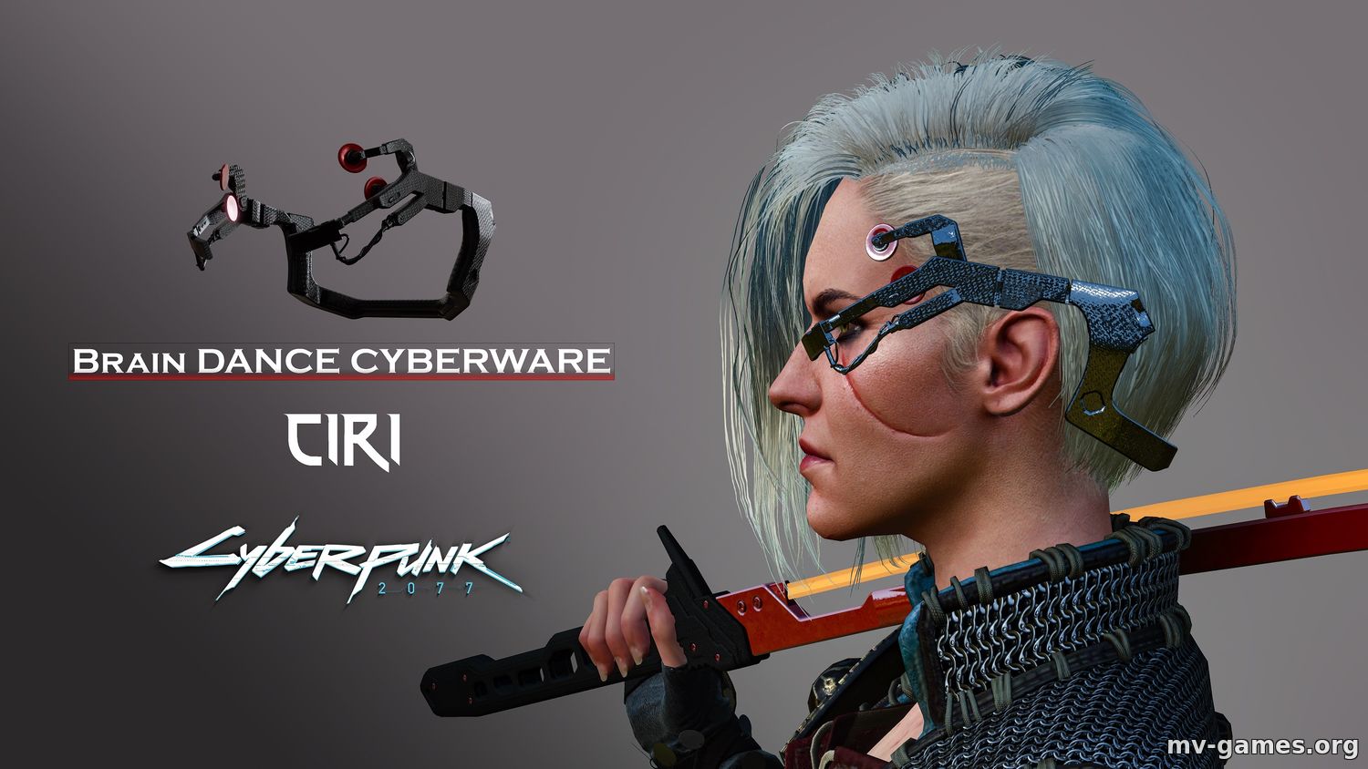 Мод Головной убор Cyberware из игры Cyberpunk 2077 для Ведьмак 3