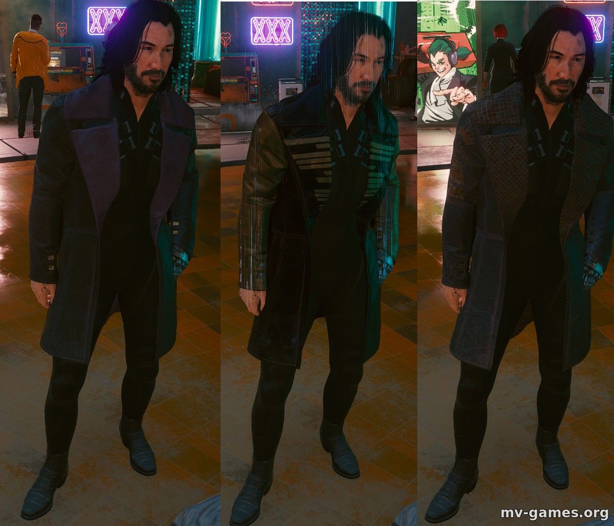 Мод Плащ и костюм для Джонни для Cyberpunk 2077