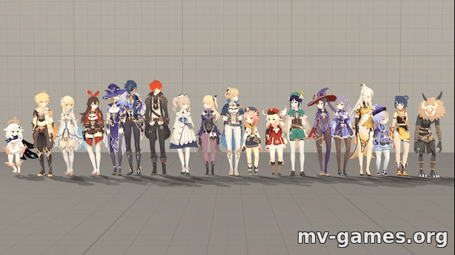 Пак персонажей из Genshin Impact для Garry’s Mod