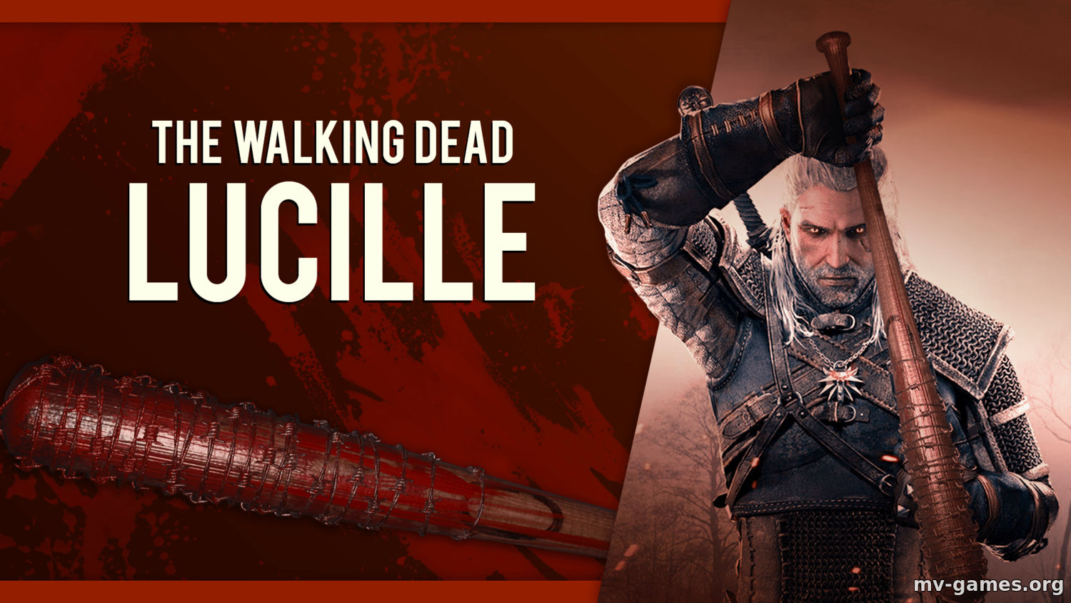 Мод оружия The Walking Dead Lucille для Witcher 3