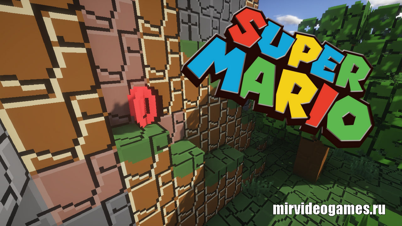 Скачать Текстуры Super Mario для Minecraft 1.14.3 Бесплатно