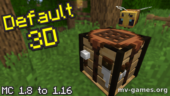Скачать Текстуры Default 3D для Minecraft 1.15.2 Бесплатно