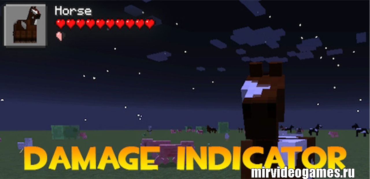 Скачать Мод Ama's Damage Indicator для Minecraft 1.14.4 Бесплатно