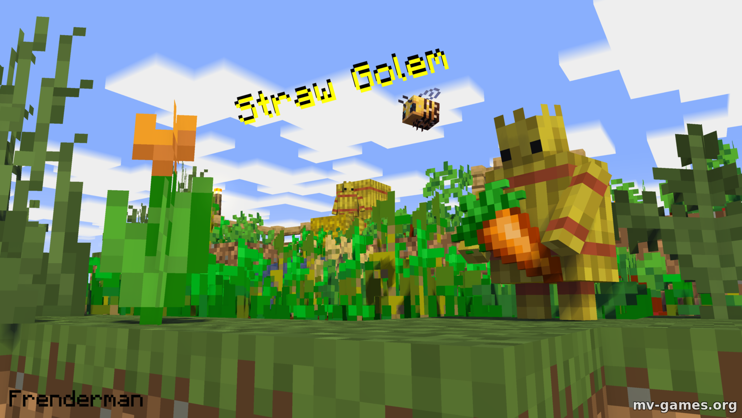 Скачать Мод Straw Golem Reborn для Minecraft 1.15.2 Бесплатно