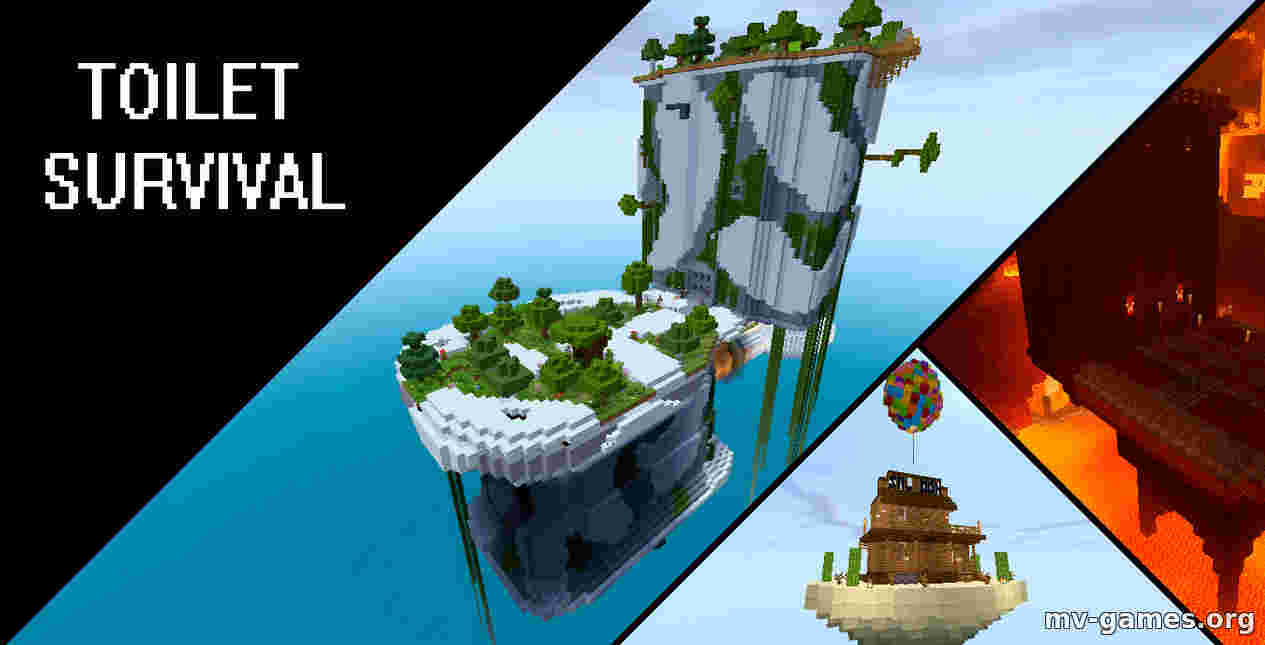 Скачать Карта Toilet Survival для Minecraft 1.17.1 Бесплатно