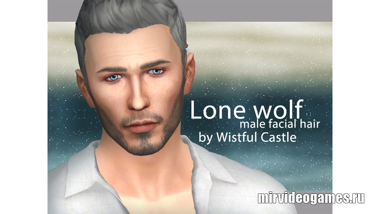 Борода Lone wolf от WistfulCastle для The Sims 4