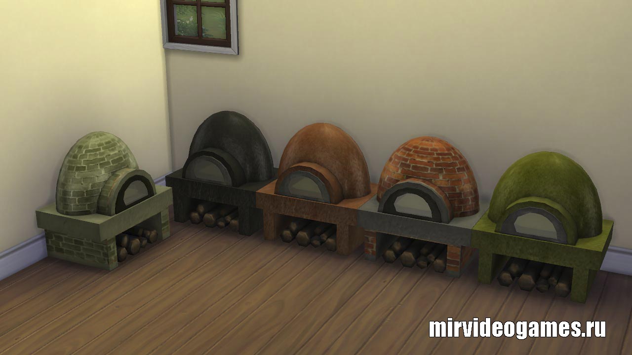 Мод Сельская глиняная печь от necrodog для The Sims 4