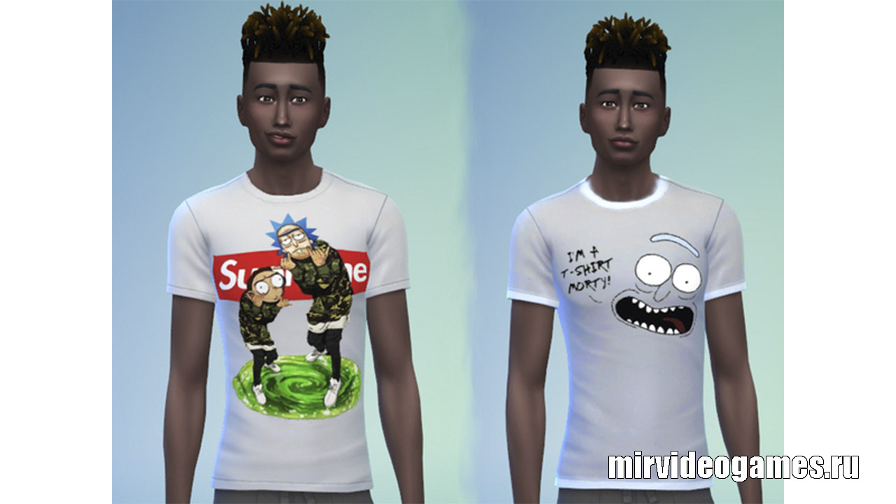 Футболки Rick and Morty graphic от darlingNikki для The Sims 4