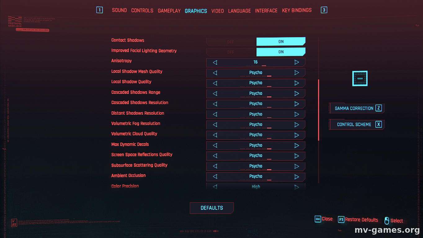 Cyberpunk settings menu фото 78