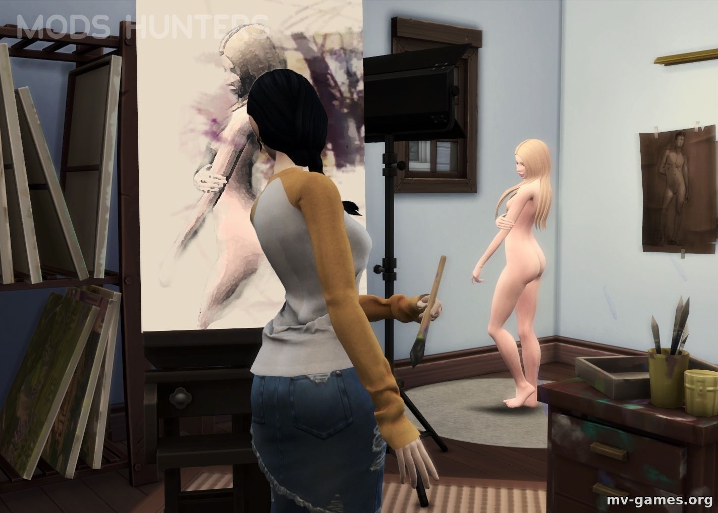 Мод Позирование в обнажённом виде для The Sims 4