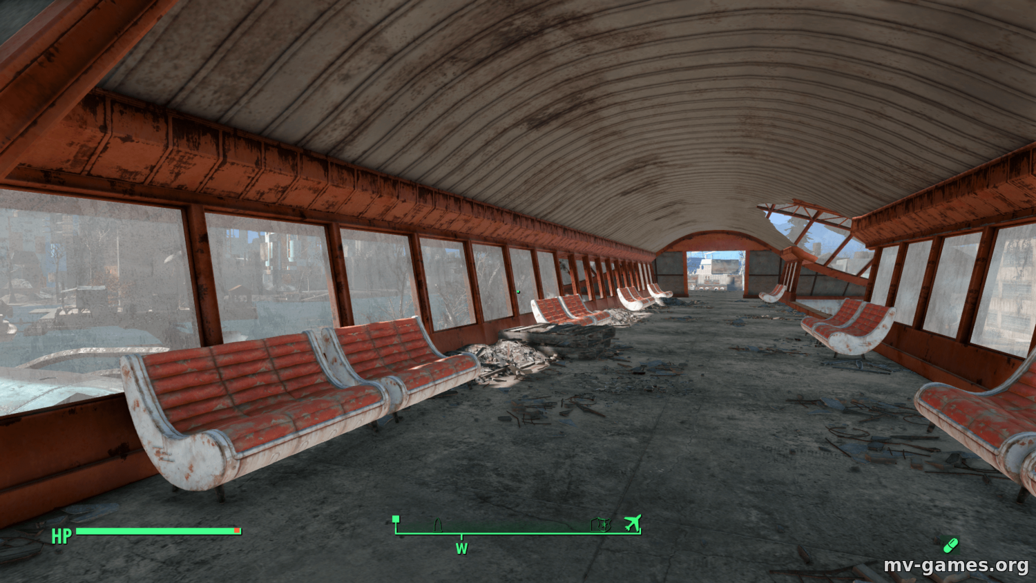 Мод Прозрачные окна в аэропорту Бостона для Fallout 4