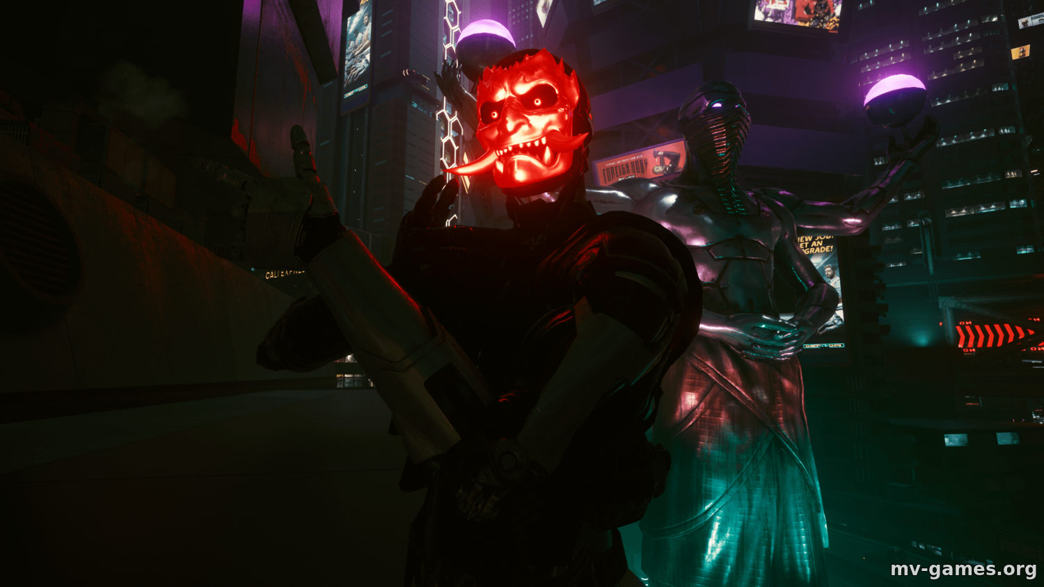 Мод Светящаяся маска для Cyberpunk 2077