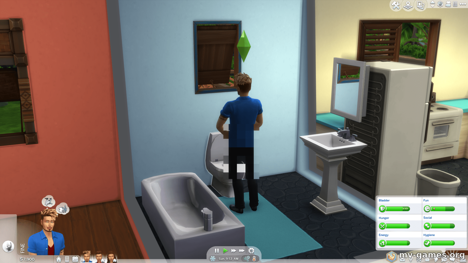 Мод Писать стоя для The Sims 4
