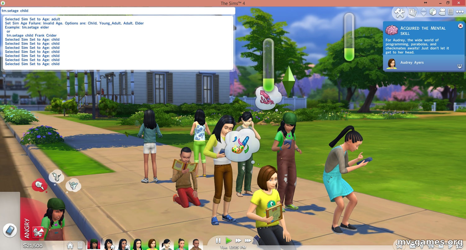 Мод Изменение возраста всем симам для The Sims 4