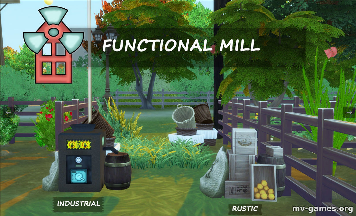 Мод Функциональная мельница 1.0 для The Sims 4