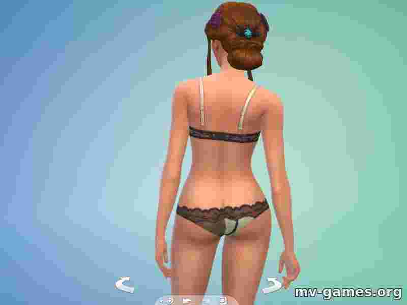 Нижнее белье в камуфляжном стиле для The Sims 4