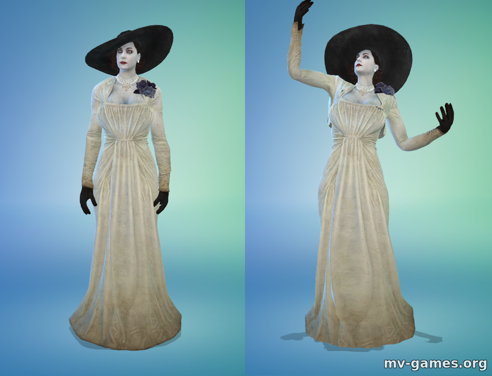 Одежда Леди Димитреску для The Sims 4