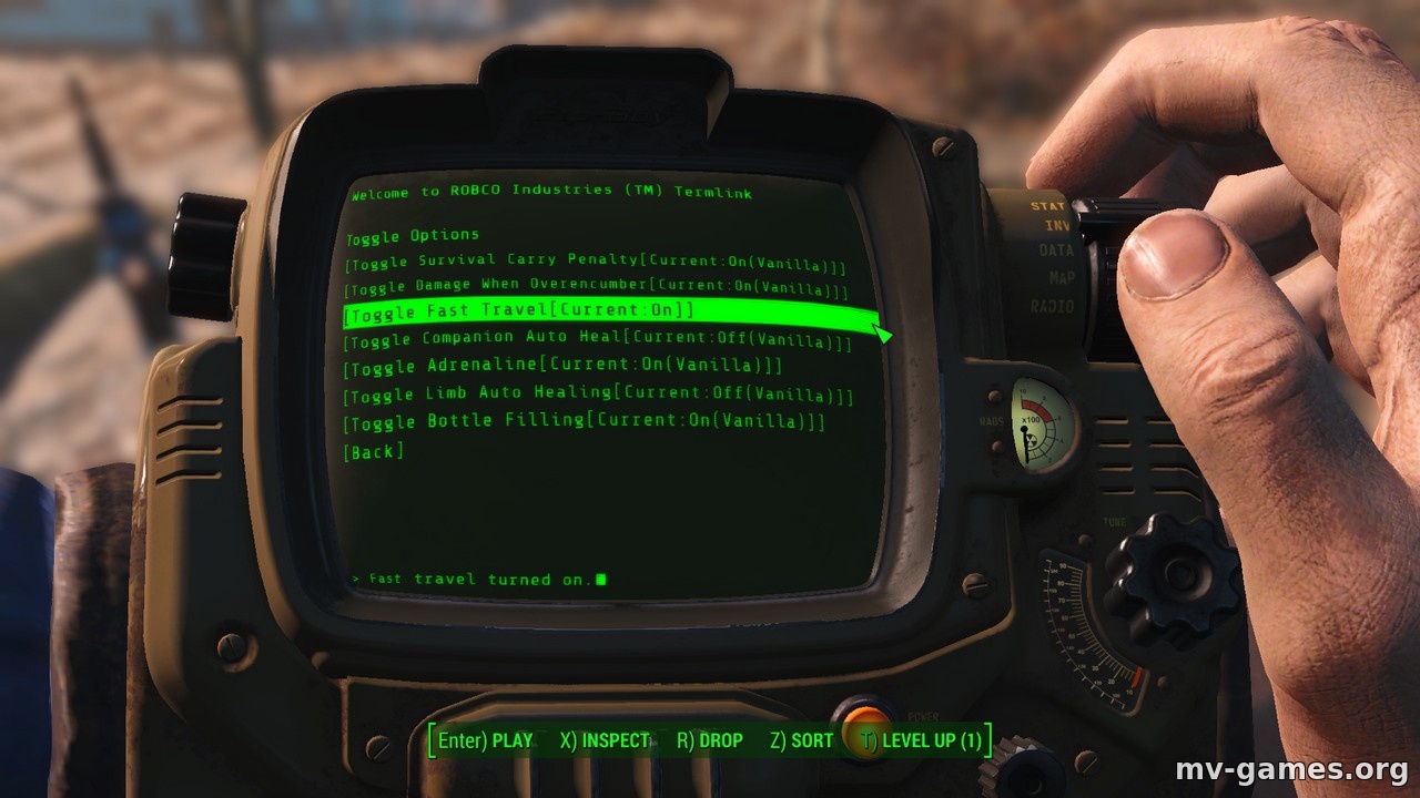 Мод Варианты выживания для Fallout 4