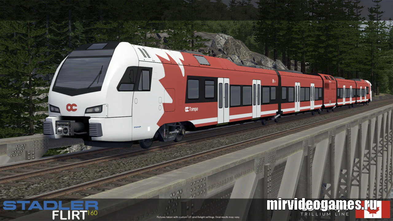 Мод поезда Stadler FLIRT – OC Transpo (10Cars) для Cities: Skylines