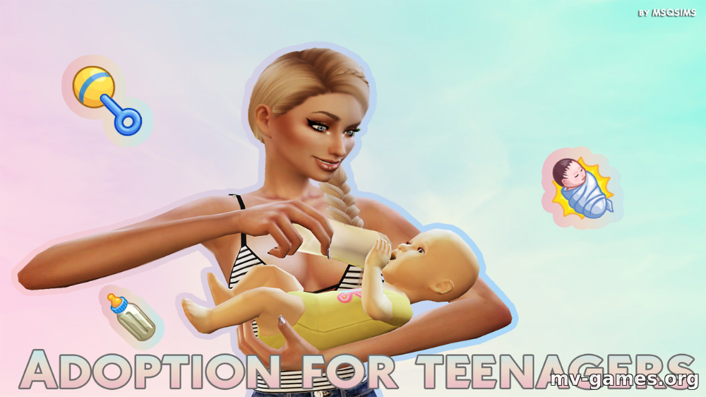 Мод Усыновление доступно подросткам для The Sims 4