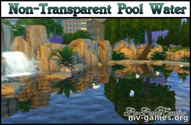 Мод Непрозрачная вода для бассейна для The Sims 4