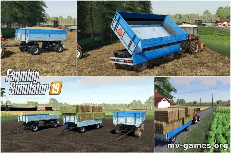 Мод прицеп BSS 8T Blue для Farming Simulator 2019