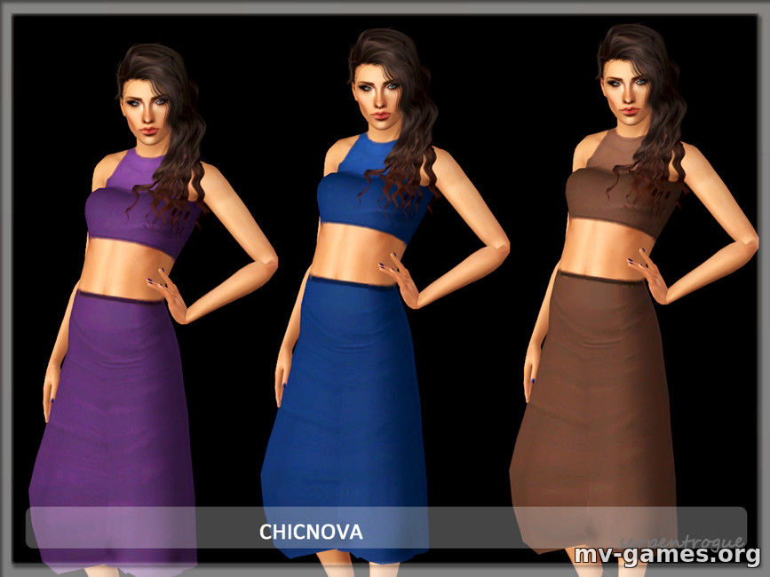 Платье Chicnova от Serpentrogue для The Sims 3