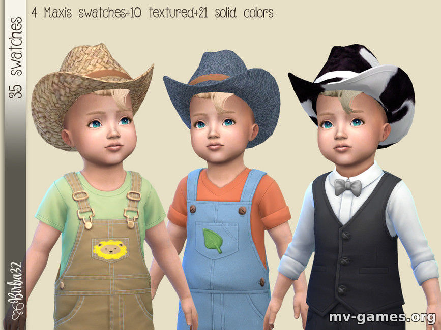 Ковбойская шляпа от Birba32 для The Sims 3