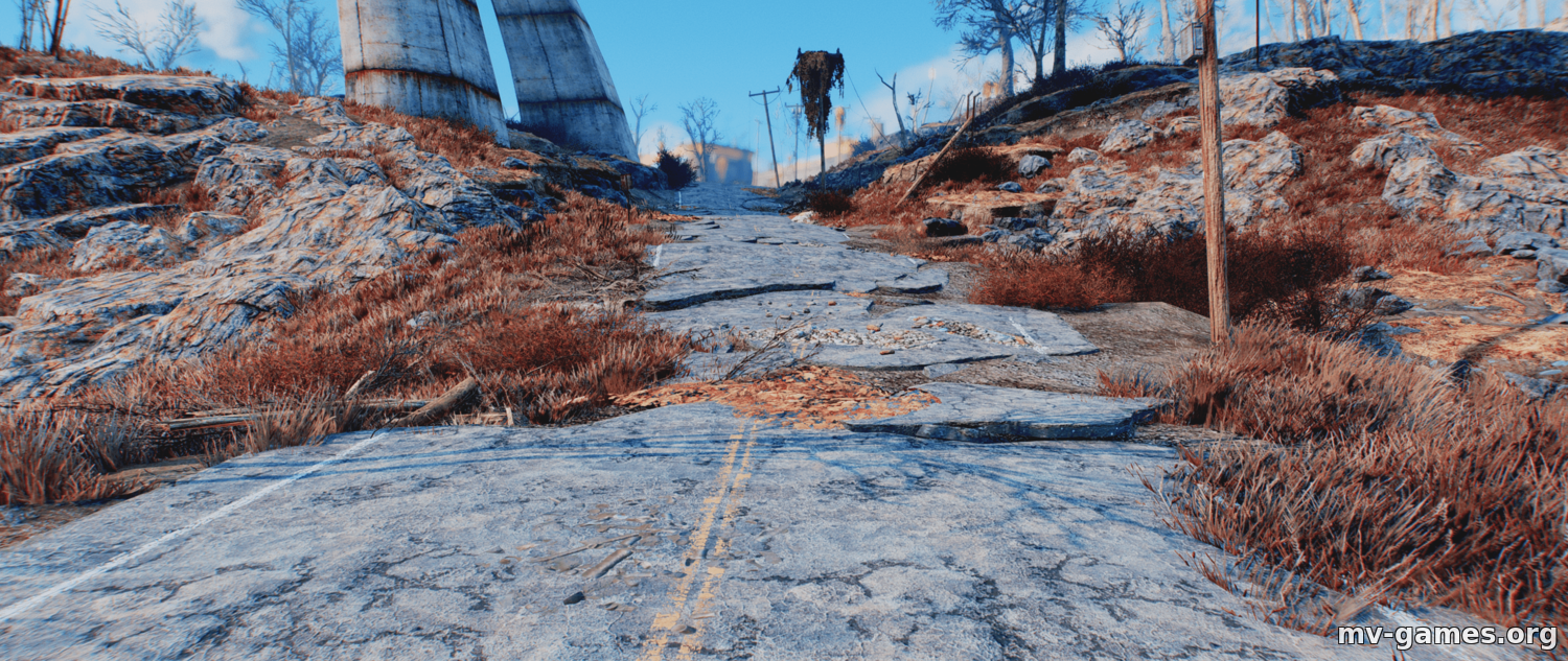 Текстура Commonwealth Roads для Fallout 4