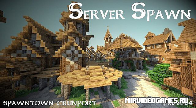 Скачать Карта Spawn town Crunport для Minecraft Бесплатно