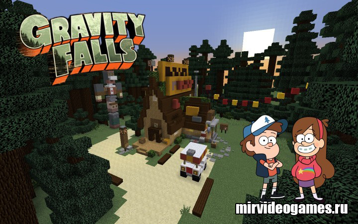 Скачать Карта Хижина Gravity Falls Mystery Shack для Minecraft Бесплатно