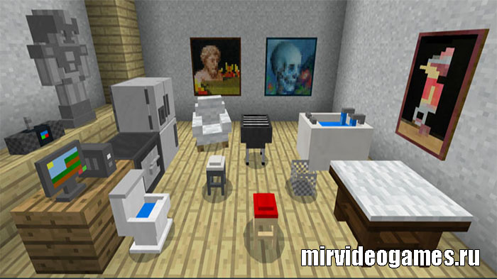 Скачать Мод Mine-Furniture для Minecraft PE 1.6 Бесплатно