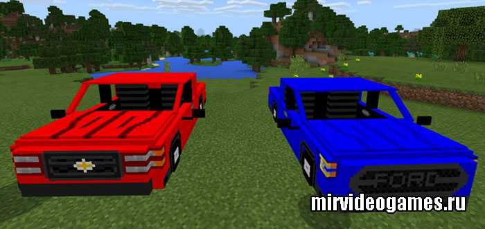 Скачать Мод Ford F-150 и Chevy Silverado для Minecraft PE (1.5.0.1 Бета/1.2) Бесплатно