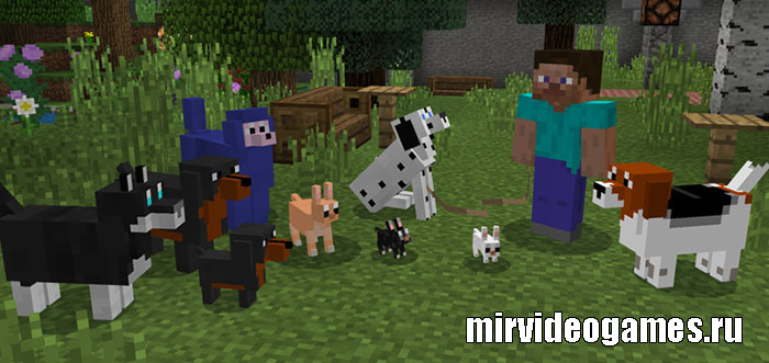 Скачать Мод More Dogs Addon для Minecraft PE 1.6 Бесплатно