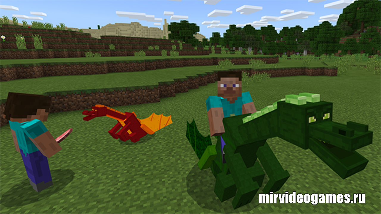 Скачать Мод Dragon Mounts для Minecraft PE 1.5 Бесплатно