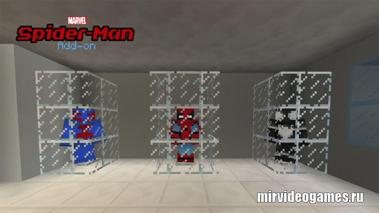 Скачать Мод Spider-Man для Minecraft PE 1.5 Бесплатно