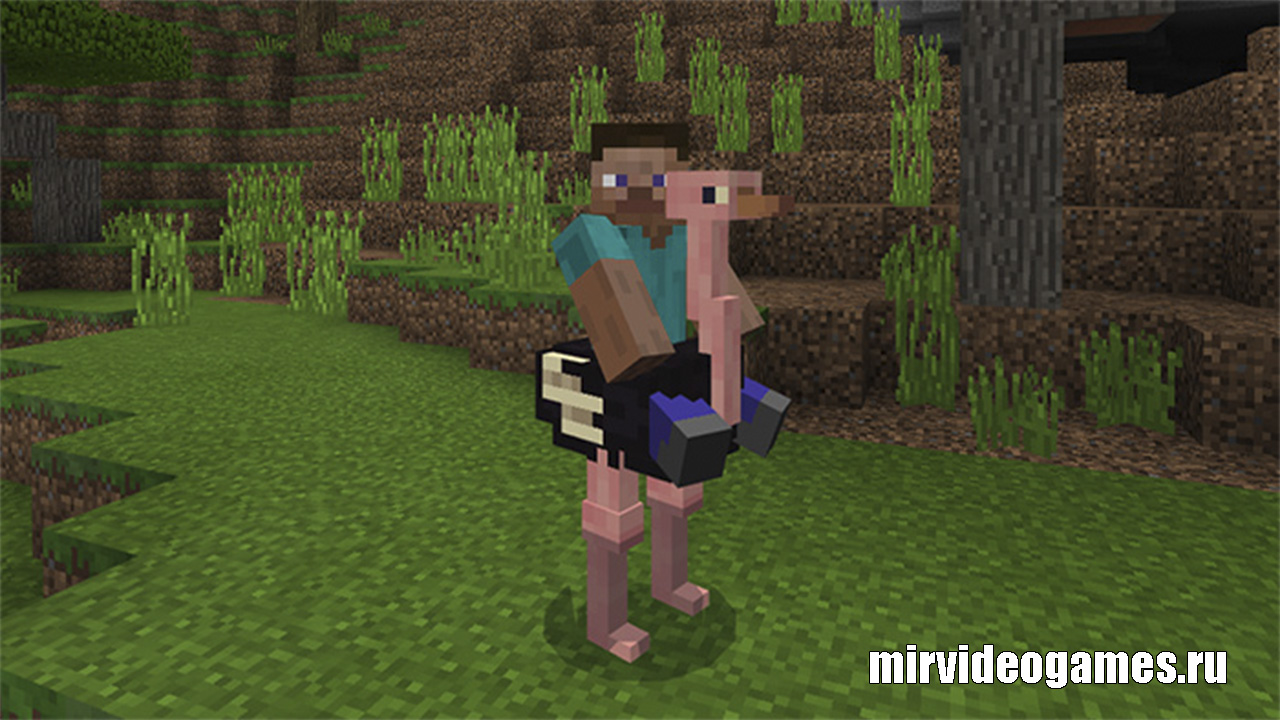 Скачать Мод Ostrich для Minecraft PE 1.5 Бесплатно