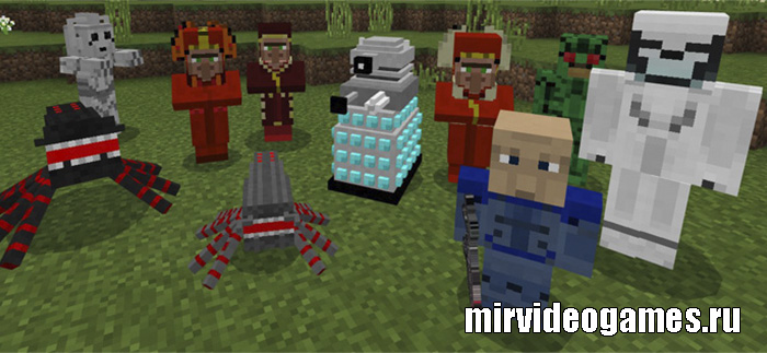 Скачать Мод Doctor Who Mobs для Minecraft PE 1.6 Бесплатно
