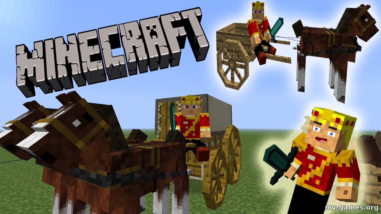 Скачать Мод Horse Carts для Minecraft 1.15.2 Бесплатно