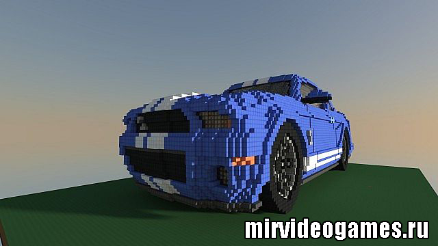 Скачать Карта Огромная машина Ford Mustang Shelby GT500 - Minecraft Бесплатно