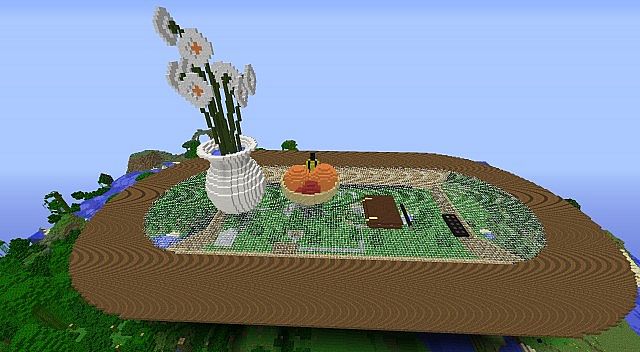 Скачать Карта Огромный стол + дом - Minecraft Бесплатно