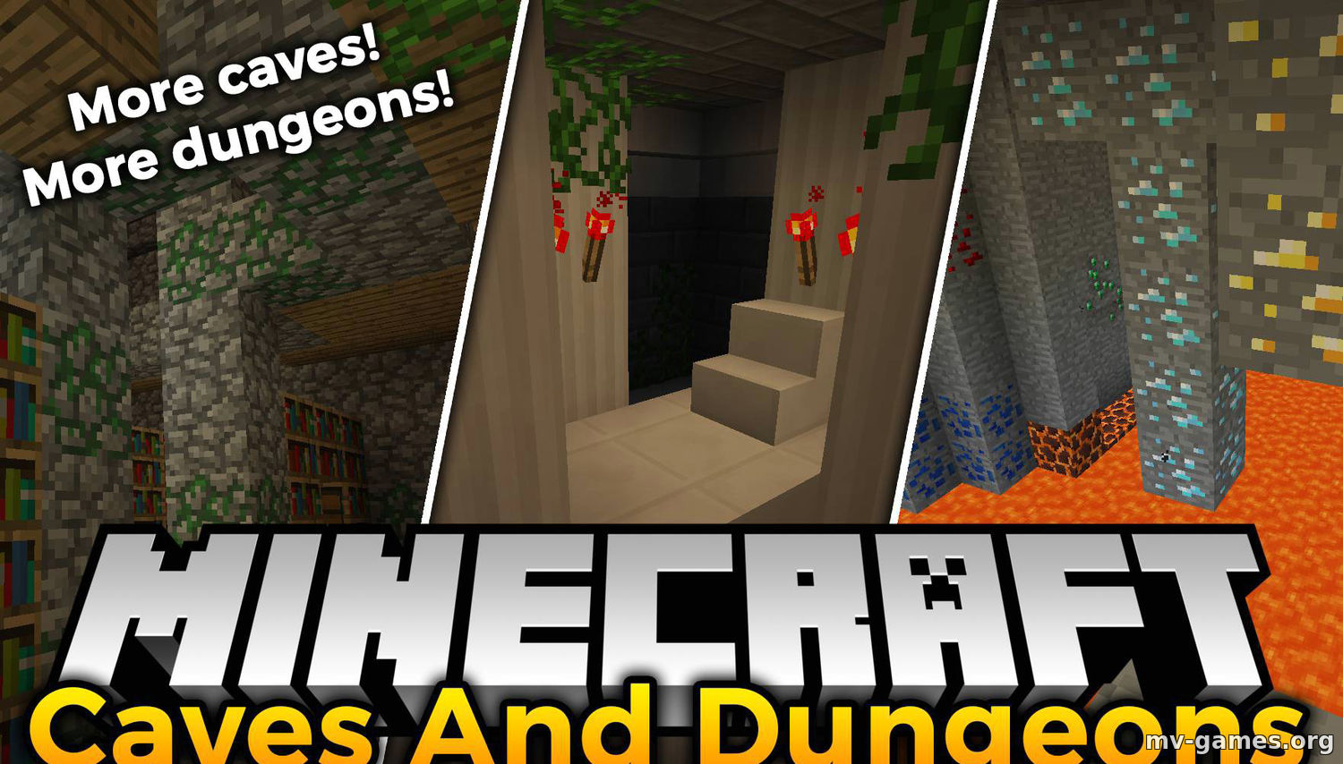 Скачать Мод Caves And Dungeons для Minecraft 1.12.2 Бесплатно