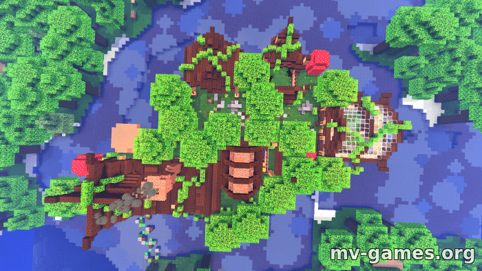 Скачать Карта Survival House Dark Oak Forest для Miencraft PE Бесплатно