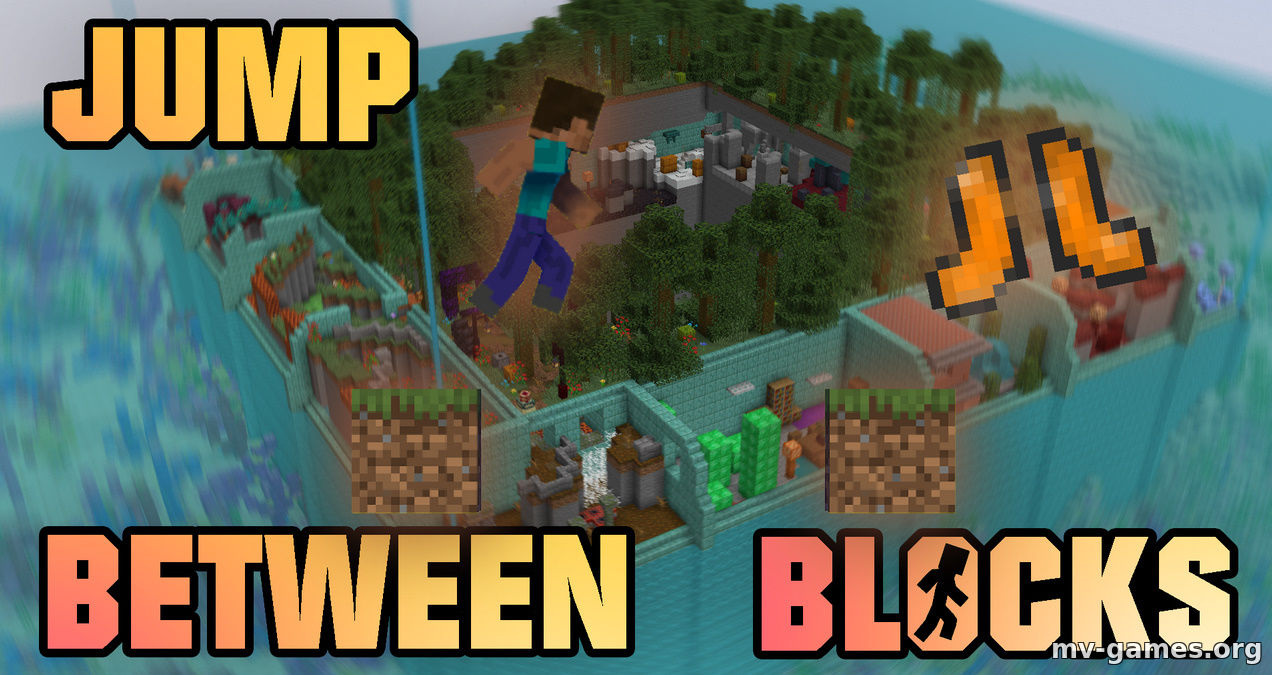 Скачать Карта Jump Between Blocks для Minecraft 1.16.5 Бесплатно