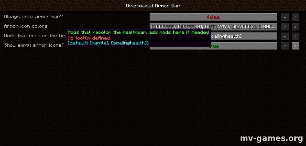 Мод Overloaded Armor Bar для Minecraft 1.18.1