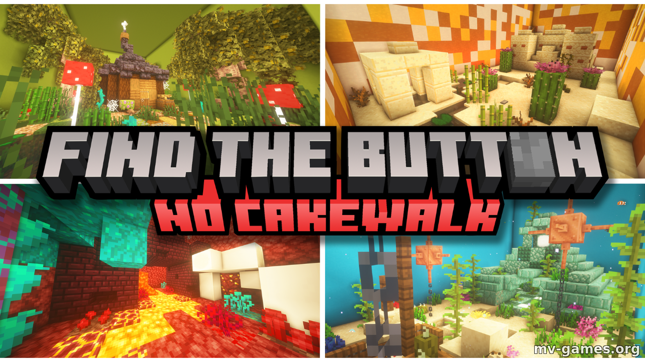 Скачать Карта Find The Button: No Cakewalk для Minecraft 1.18.2 Бесплатно