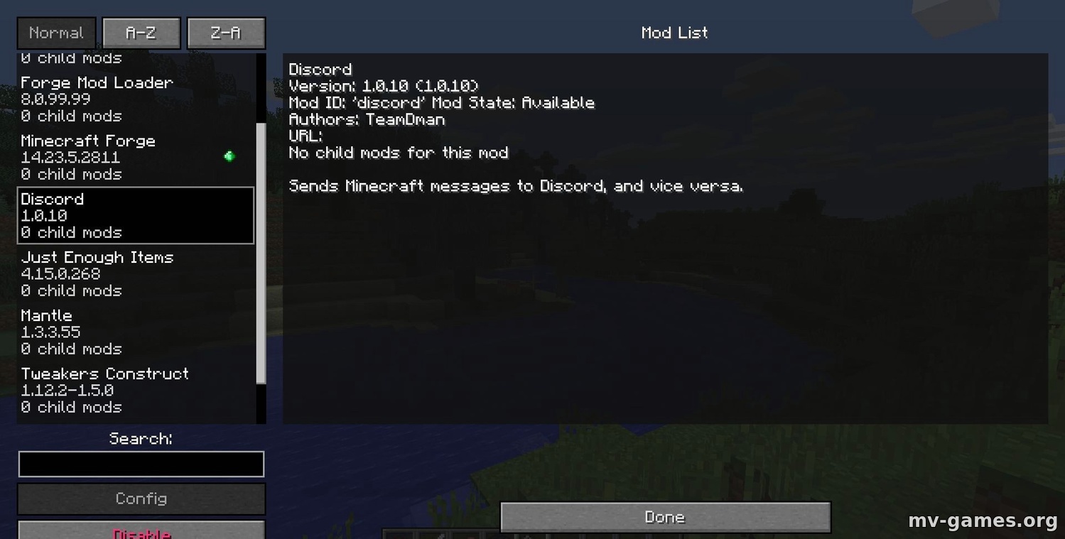 Мод Discord Integration для Minecraft 1.19