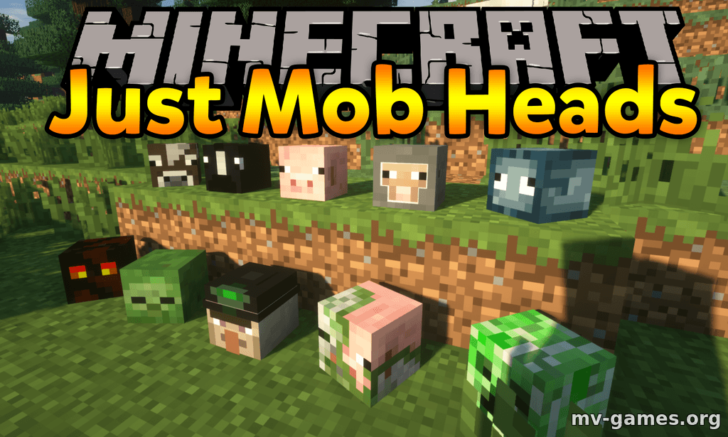 Мод Just Mob Heads для Minecraft 1.19.4