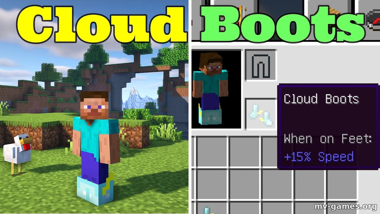 Скачать Мод Cloud Boots для Minecraft 1.19 Бесплатно