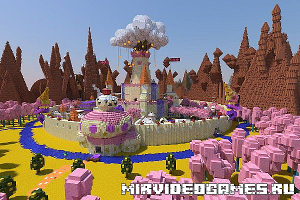 Скачать [Карта] Adventure time land of ooo для Minecraft Бесплатно